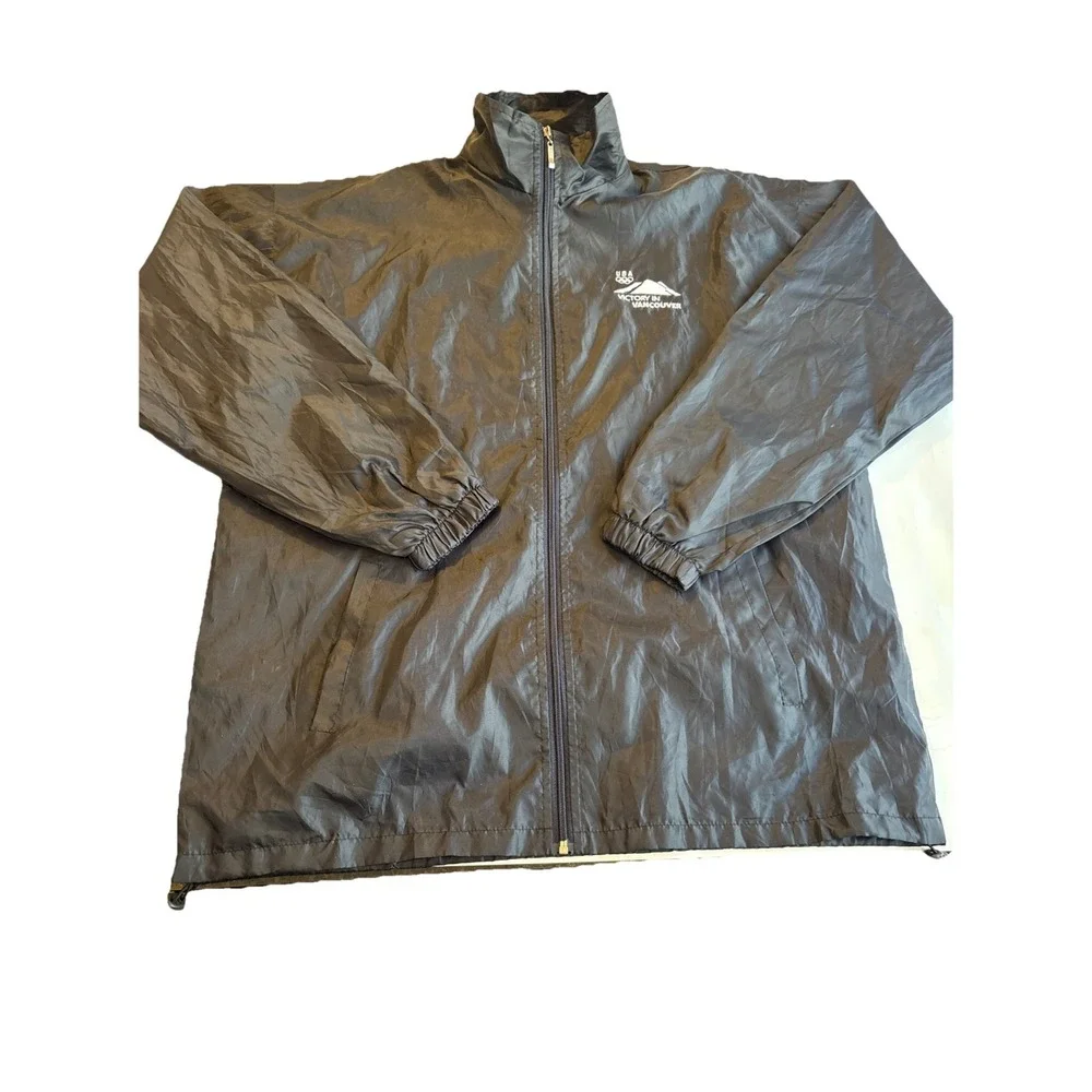 TEAM USA‎ Olympic Victory in Vancouver Windbreaker Jacket Lined Unisex XXL